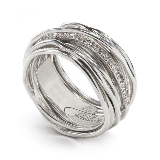 anello filodellavita classic 13 fili argento e diamanti