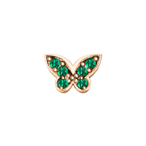 elemento farfalla con smeraldi elements